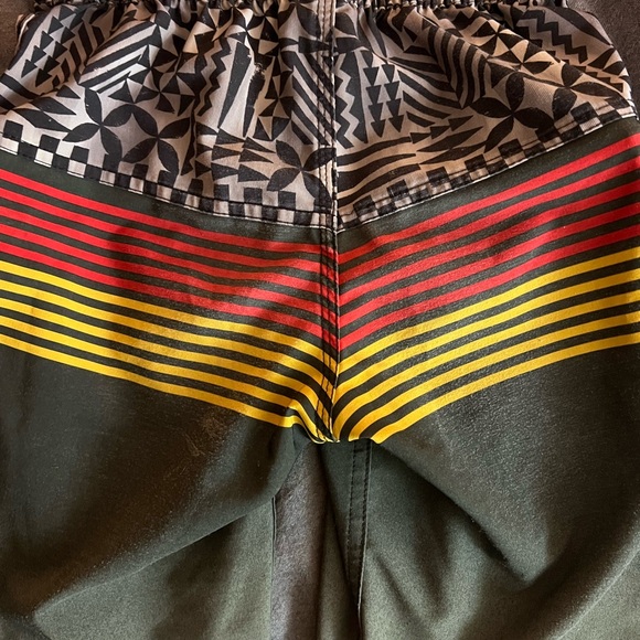 Quicksilver Rasta Geometric Patterned Board Shorts - Picture 5 of 5